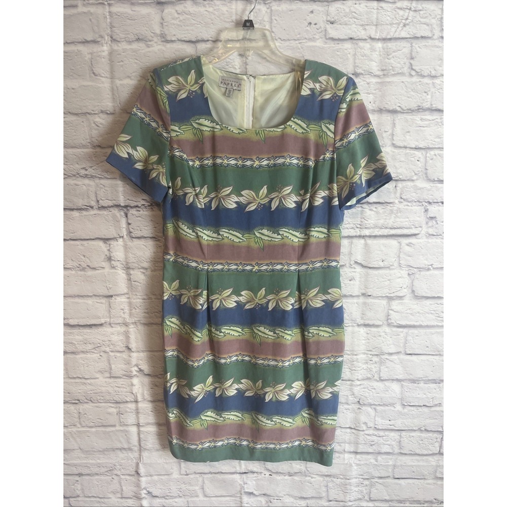 Adrianna Papell Women's Vintage 90s 100% Silk Cottagecore  Dress Size 14 - Picture 7 of 14